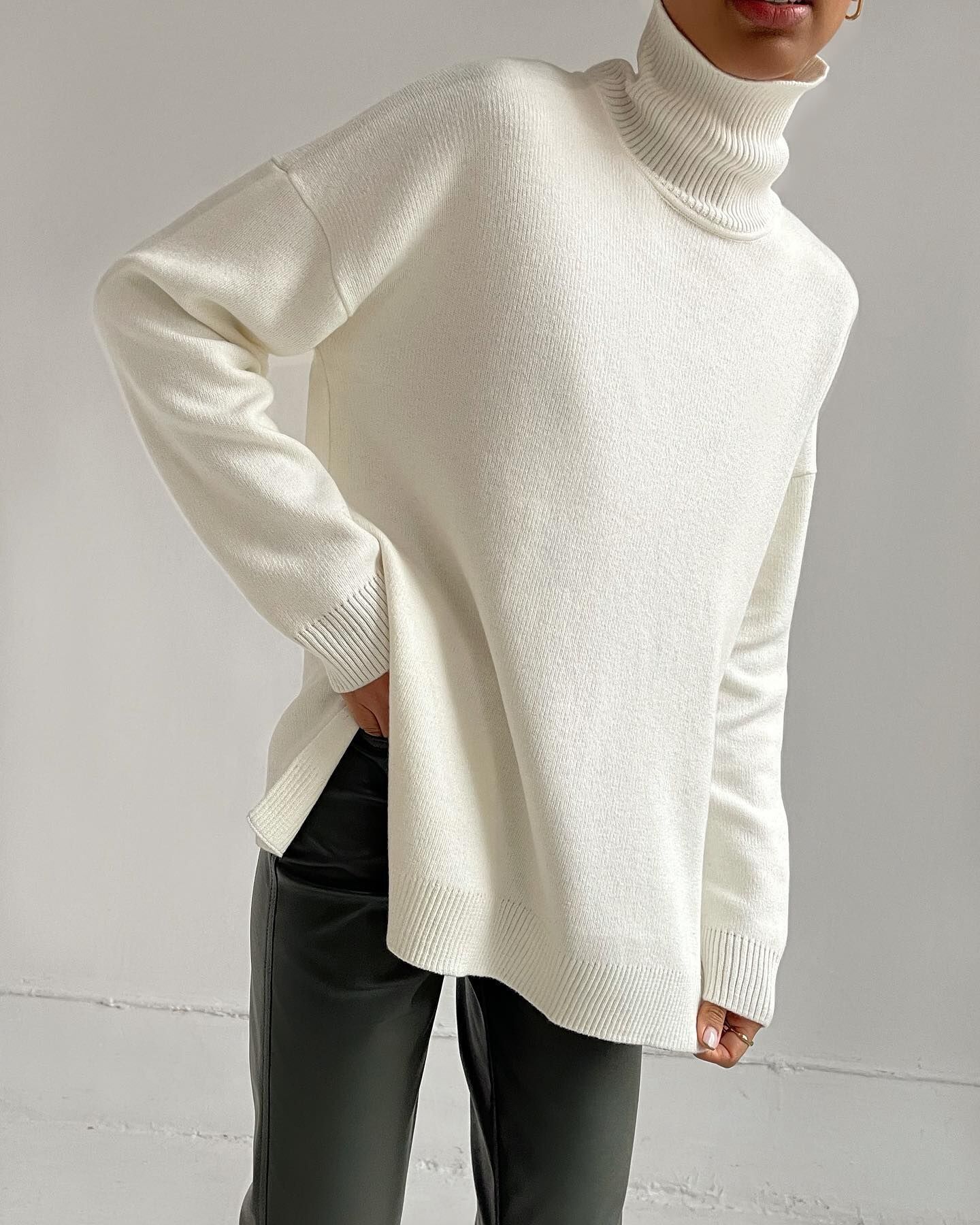 CELIA™ | Pull Col Roulé Oversize Ultra-Confort