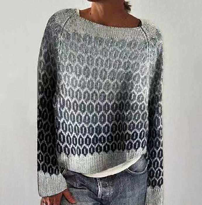 MIRA™ | Pull Ample Col Rond Multicolore