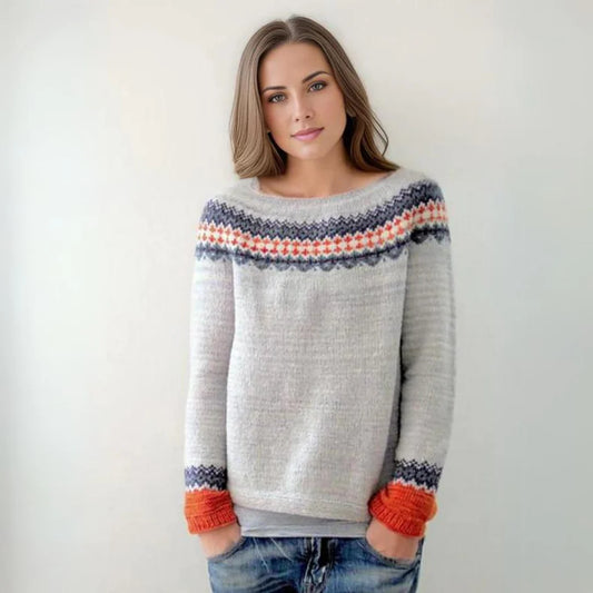 MIRA™ | Pull Ample Col Rond Multicolore